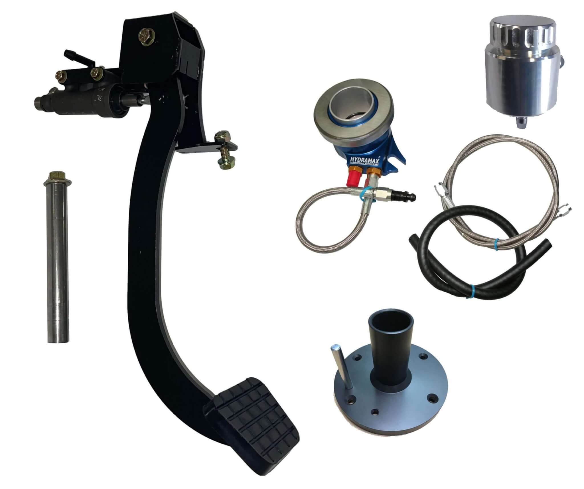 1973-87 Chevrolet Squarebody C1500 Hydraulic Clutch Conversion Kit with Clutch Pedal for GM T-56 and Magnum 6-speeds