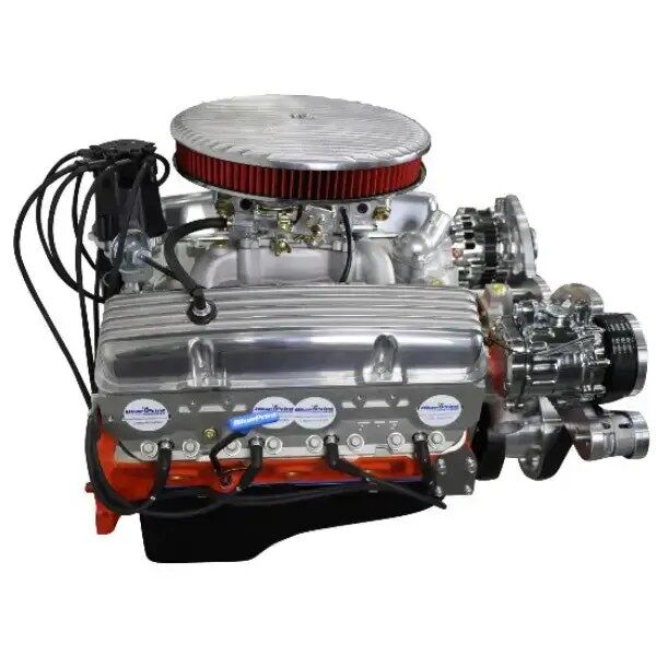 GM Small Block Compatible 383 c.i. Low Profile Engine - 436 Horsepower - Deluxe Dressed - Polished Pulley Kit - Carbureted - Image 2