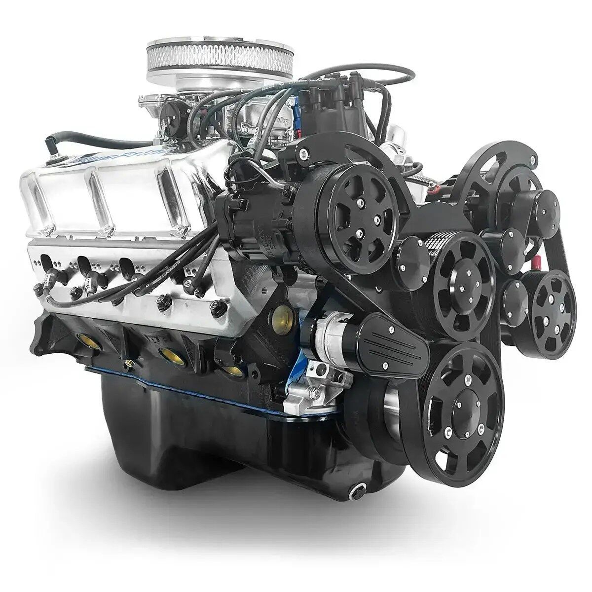Ford Small Block 302 c.i. Engine - 361 Horsepower - Deluxe Dressed with Black Pulley Kit - Carbureted Rear Sump Oil Pan - Image 2