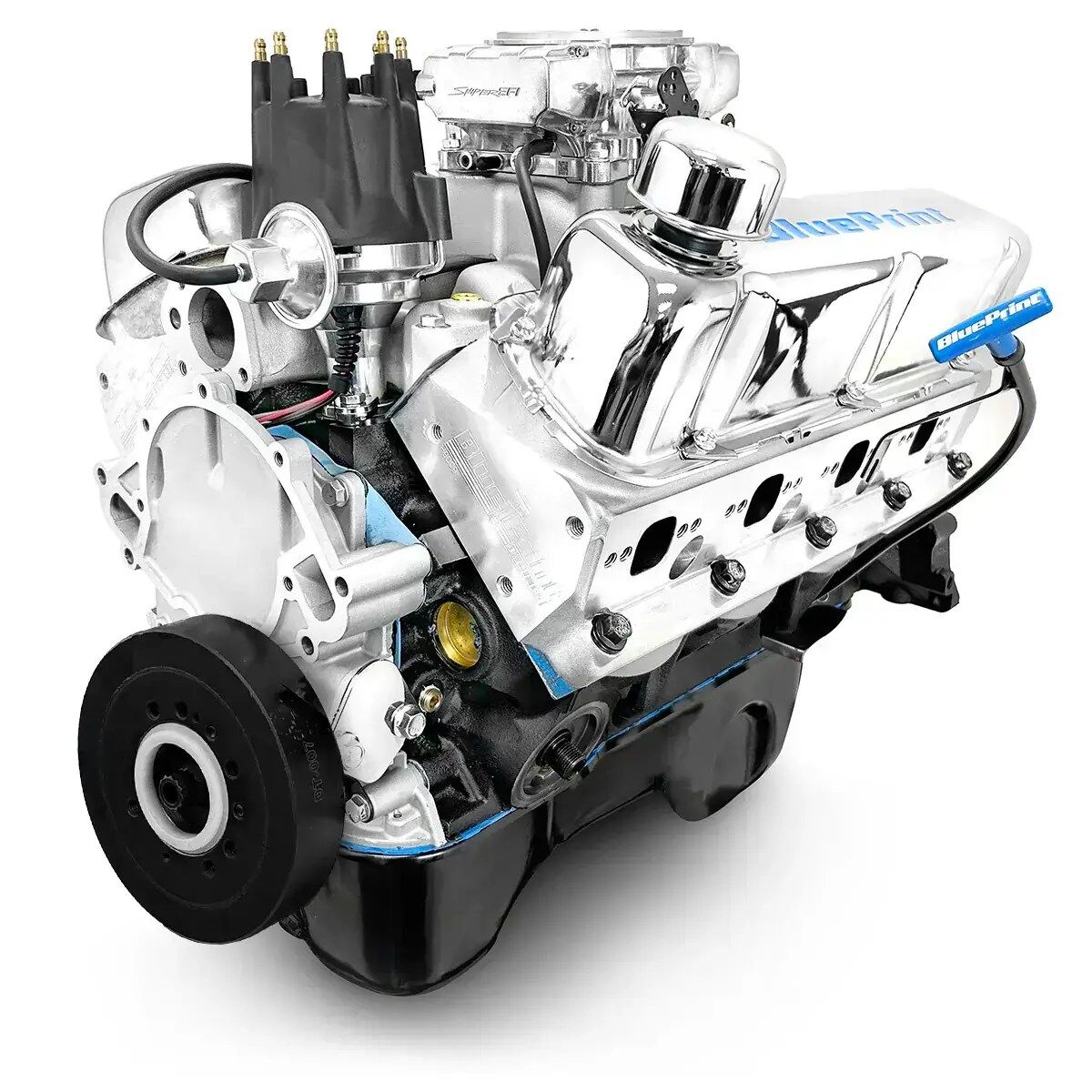 Ford Small Block 347 c.i. Engine - 415 Horsepower - Deluxe Dressed - Rear Sump Oil Pan- Fuel Injected