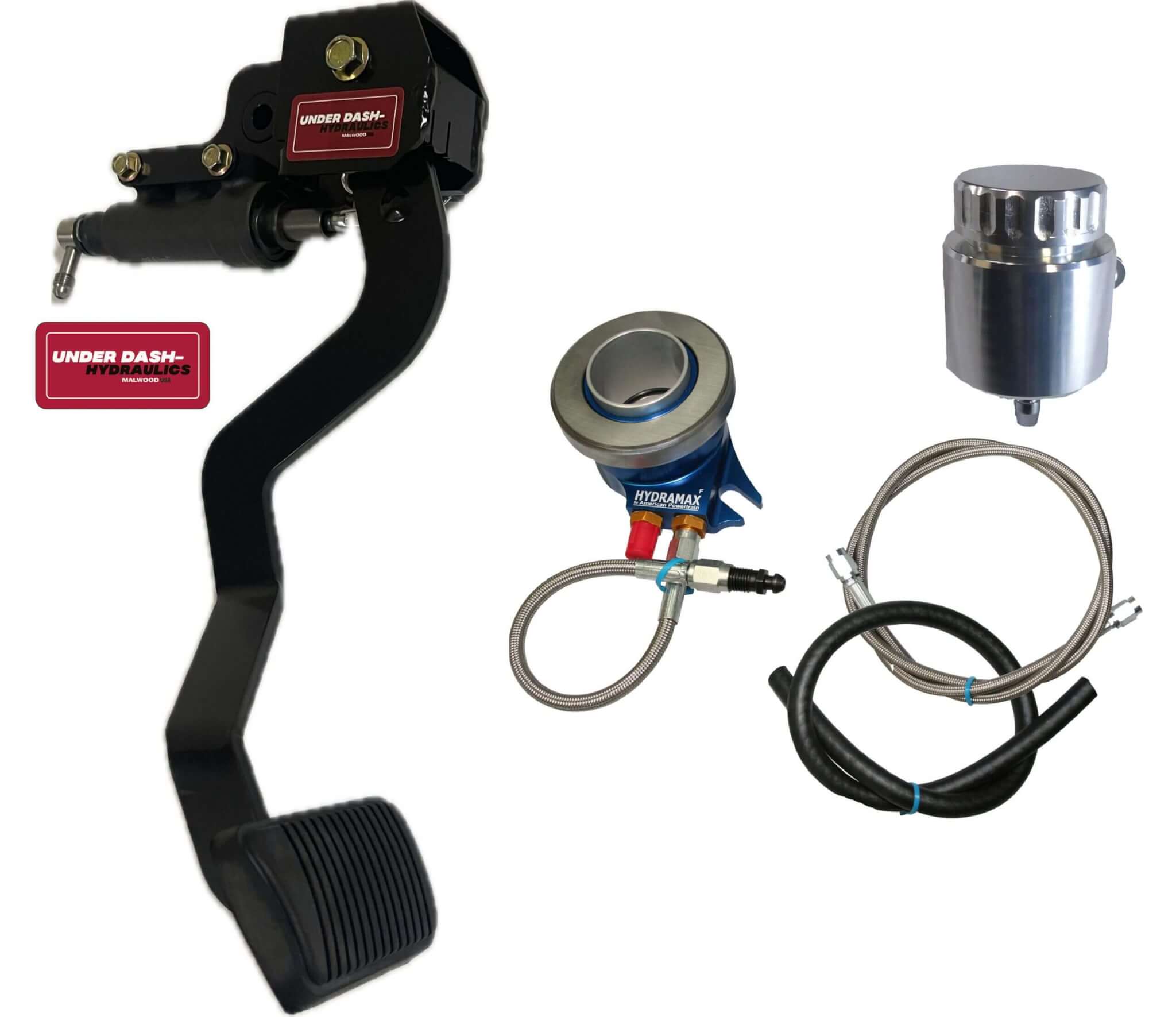 1967-68 Ford Mustang Hydraulic Clutch Conversion Kit with Underdash Hydraulics Clutch Pedal for TKX, TKO, T-5 and Magnum 6-Speed, T-56