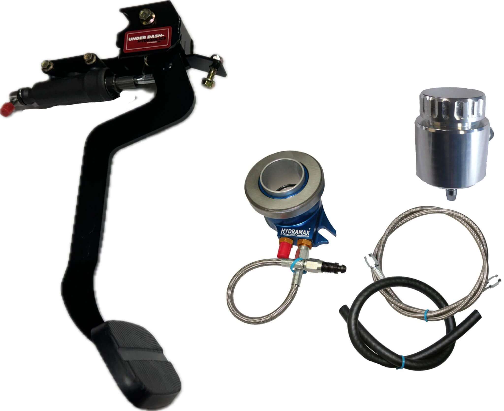 1961-64 Chevy Impala Hydraulic Clutch Conversion Kit with Malwood Clutch Pedal for 4-speed Munice, 5-speed Tremec TKO, TKX.