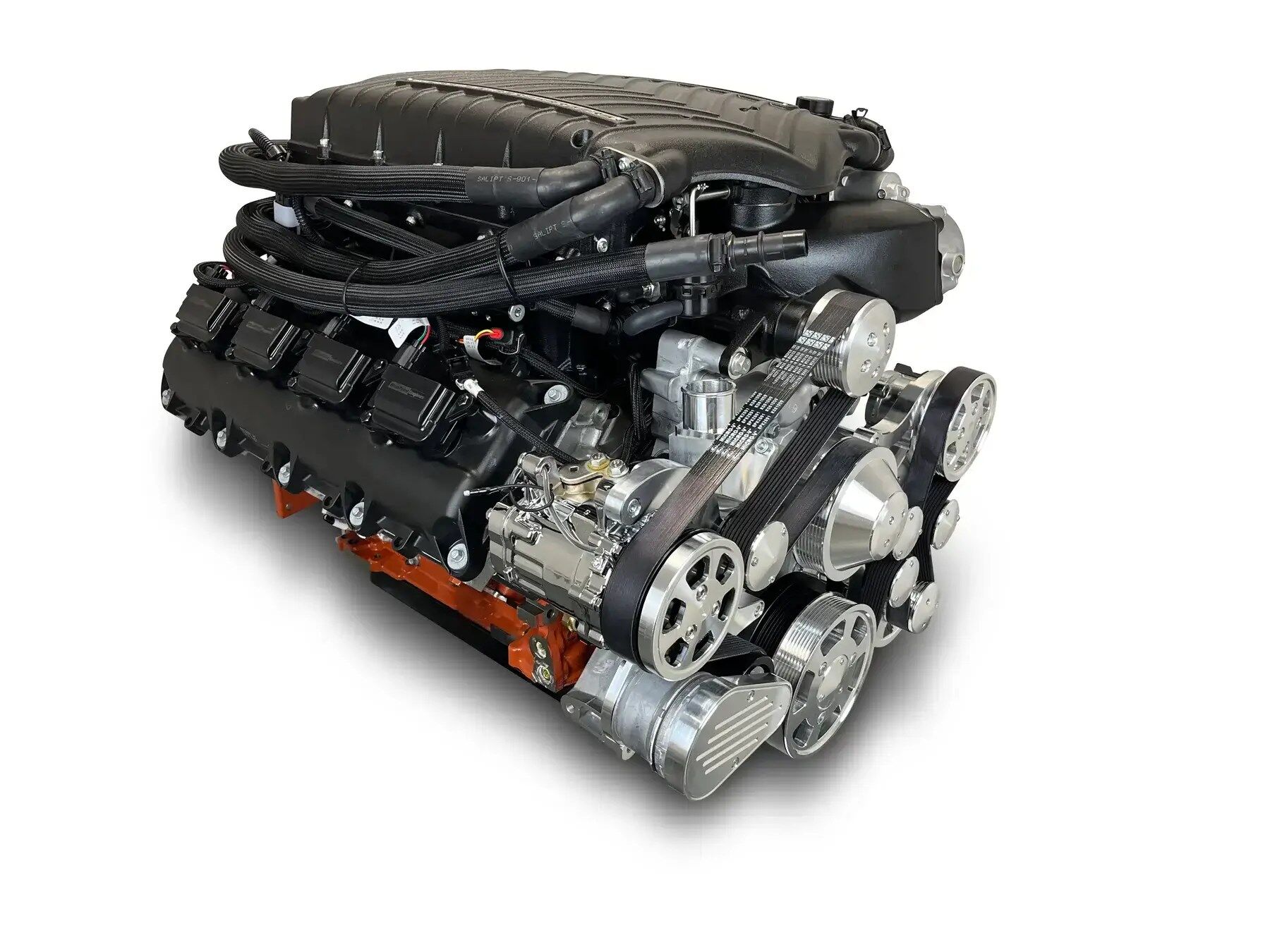 Chrysler Hemi Compatible 426 c.i. Pro Series Engine - 872 Horsepower - Deluxe Dressed - Polished Pulley Kit - Supercharged - Image 2