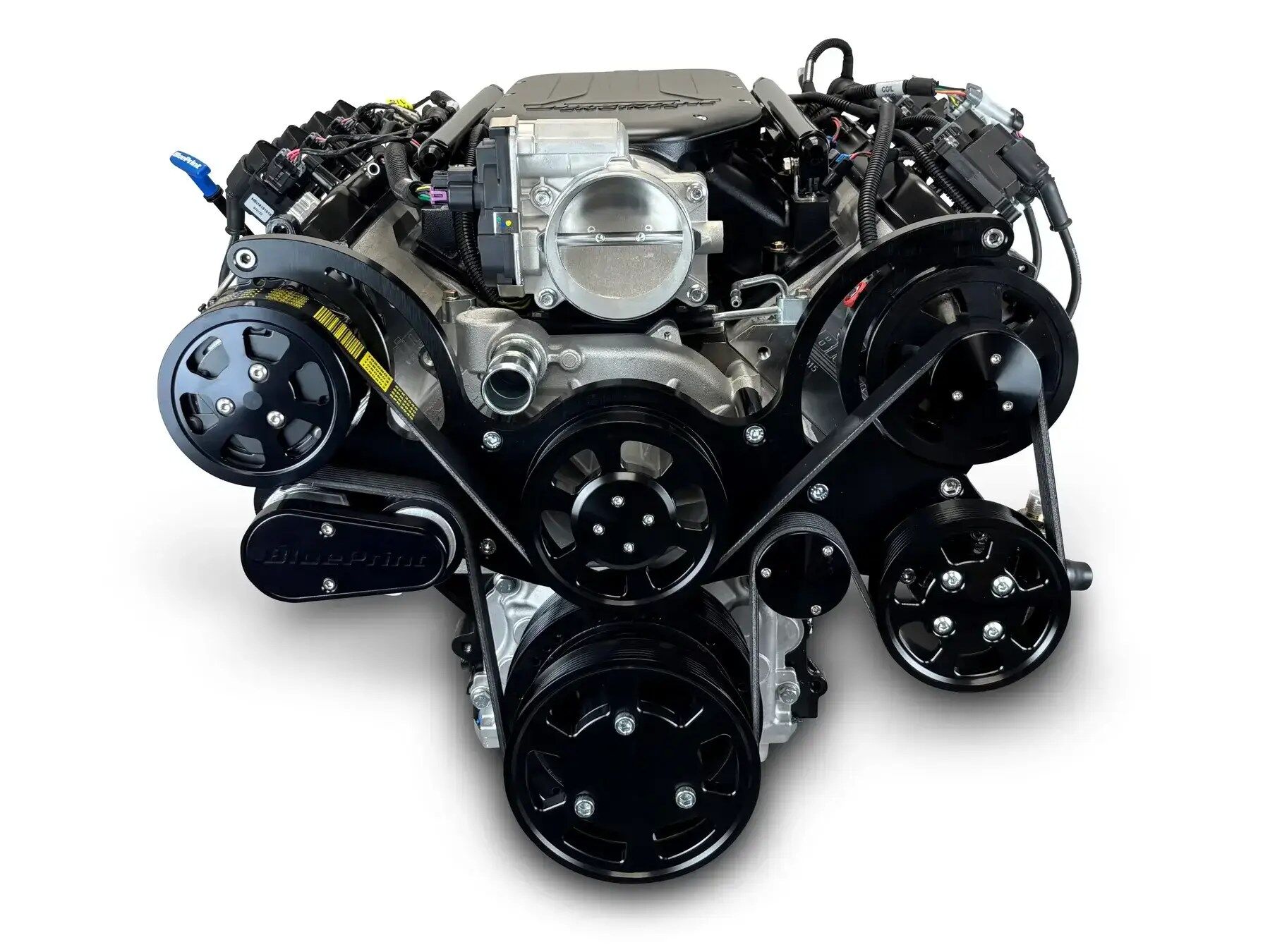 GM LS Compatible 376 c.i. Pro Series Engine - 510 Horsepower - Deluxe Dressed - Black Pulley Kit - Holley Terminator X EFI System - Image 2