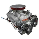 GM Small Block 327 c.i. Engine - 350 Horsepower - Deluxe Dressed - Polished Pulley Kit - Carbureted - Image 3