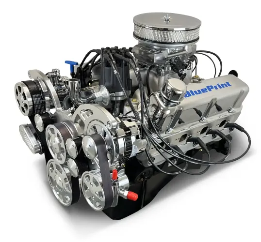 Ford Small Block 302 c.i. Engine - 361 Horsepower - Deluxe Dressed with Polished Pulley Kit - Fuel Injected Front Sump Oil Pan