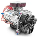 GM Small Block Compatible 383 c.i. Engine - 436 Horsepower - Deluxe Dressed with Black Pulley Kit - Carbureted - Image 2