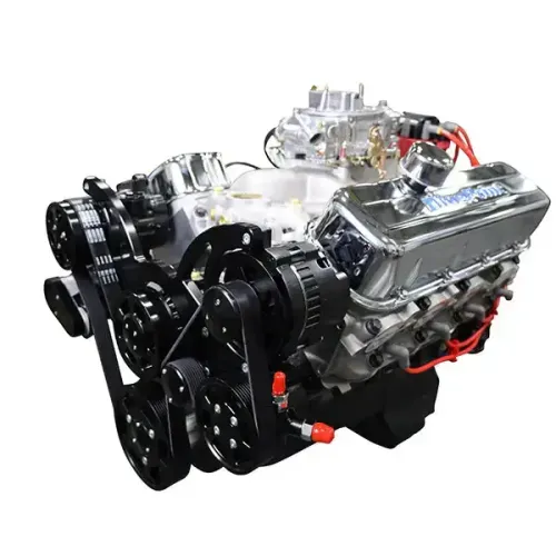 GM Big Block Compatible 496 c.i. Engine - 600 Horsepower - Deluxe Dressed - Black Pulley Kit - Carbureted