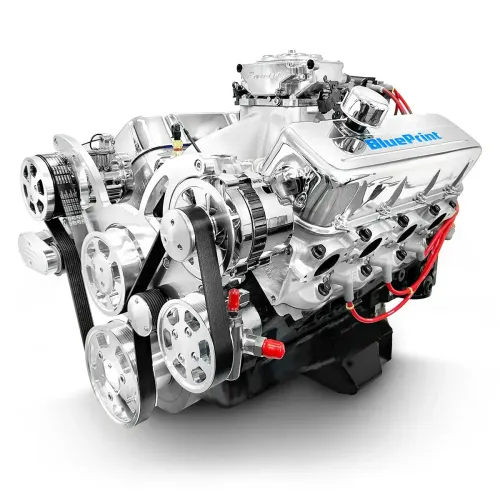 GM Big Block Compatible 496 c.i. Engine - 600 Horsepower - Deluxe Dressed with Polished Pulley Kit - Fuel Injected