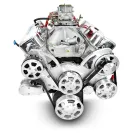 GM Big Block Compatible 496 c.i. Engine - 600 Horsepower - Deluxe Dressed - Polished Pulley Kit - Carbureted - Image 2