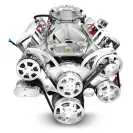 GM Big Block Compatible 496 c.i. Engine - 600 Horsepower - Deluxe Dressed with Polished Pulley Kit - Fuel Injected - Image 2