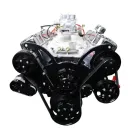 GM Big Block Compatible 496 c.i. Engine - 600 Horsepower - Deluxe Dressed - Black Pulley Kit - Carbureted - Image 3