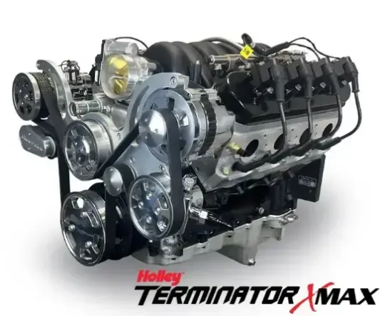 GM LS Compatible 427 c.i. Pro Series Engine - 605 Horsepower - Deluxe Dressed - Polished Pulley Kit - Holley Terminator X EFI System
