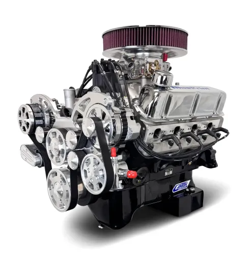 Ford Small Block Compatible 427 c.i. Engine - 541 Horsepower - Deluxe Dressed - Polished Pulley Kit - Rear Sump - Carbureted