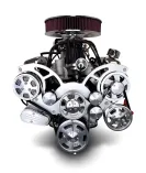 Ford Small Block Compatible 427 c.i. Engine - 541 Horsepower - Deluxe Dressed - Polished Pulley Kit - Rear Sump - Carbureted - Image 2