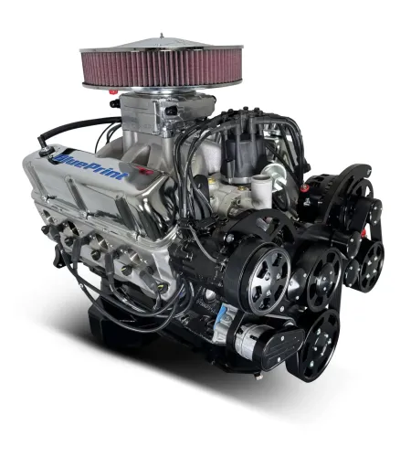 Ford Small Block Compatible Pro Series 427 C.I. Deluxe Dressed - Rear Sump Oil Pan - Black Pulley Kit - Fuel Injected