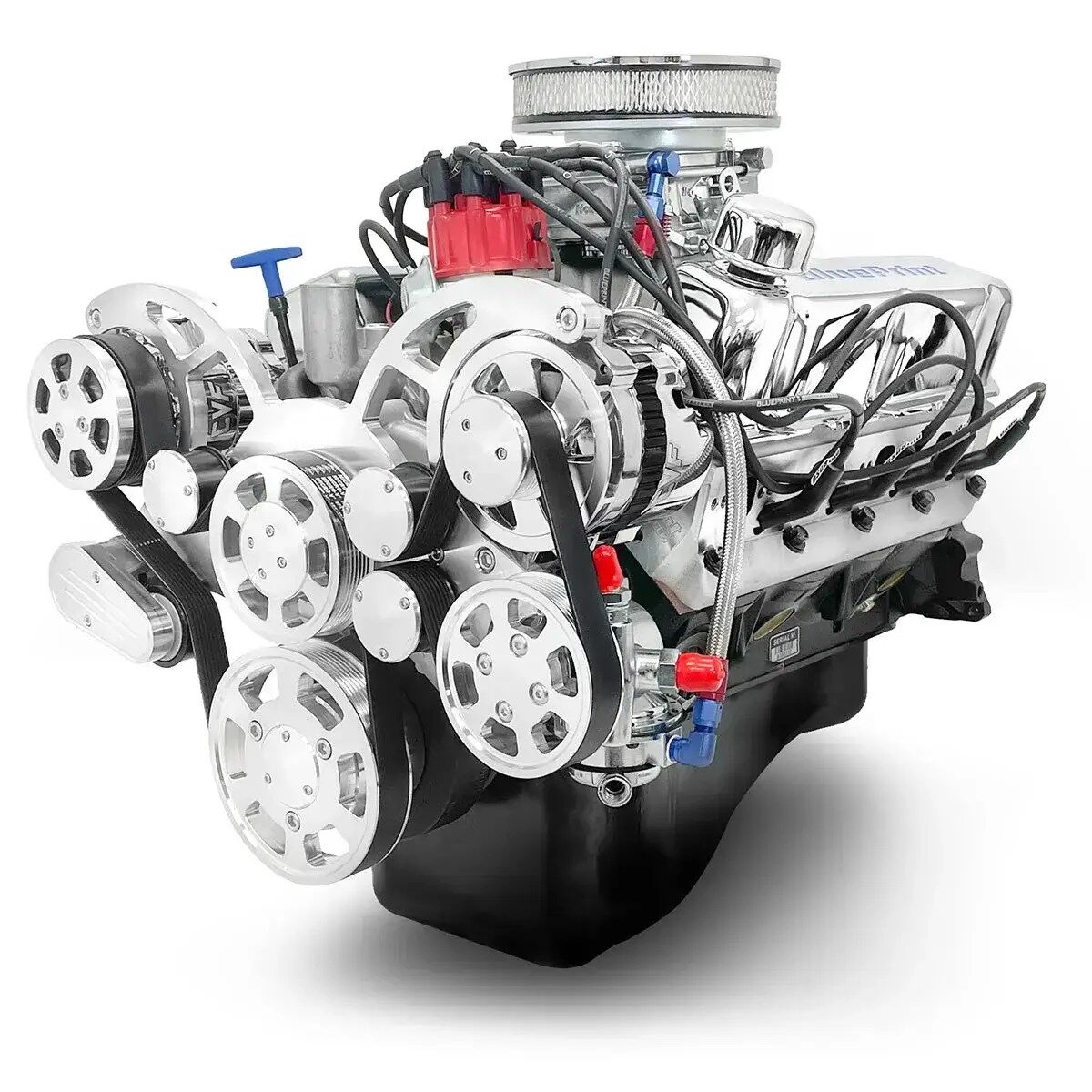 Ford Small Block 302 c.i. Engine - 361 Horsepower - Deluxe Dressed with Polished Pulley Kit - Carbureted