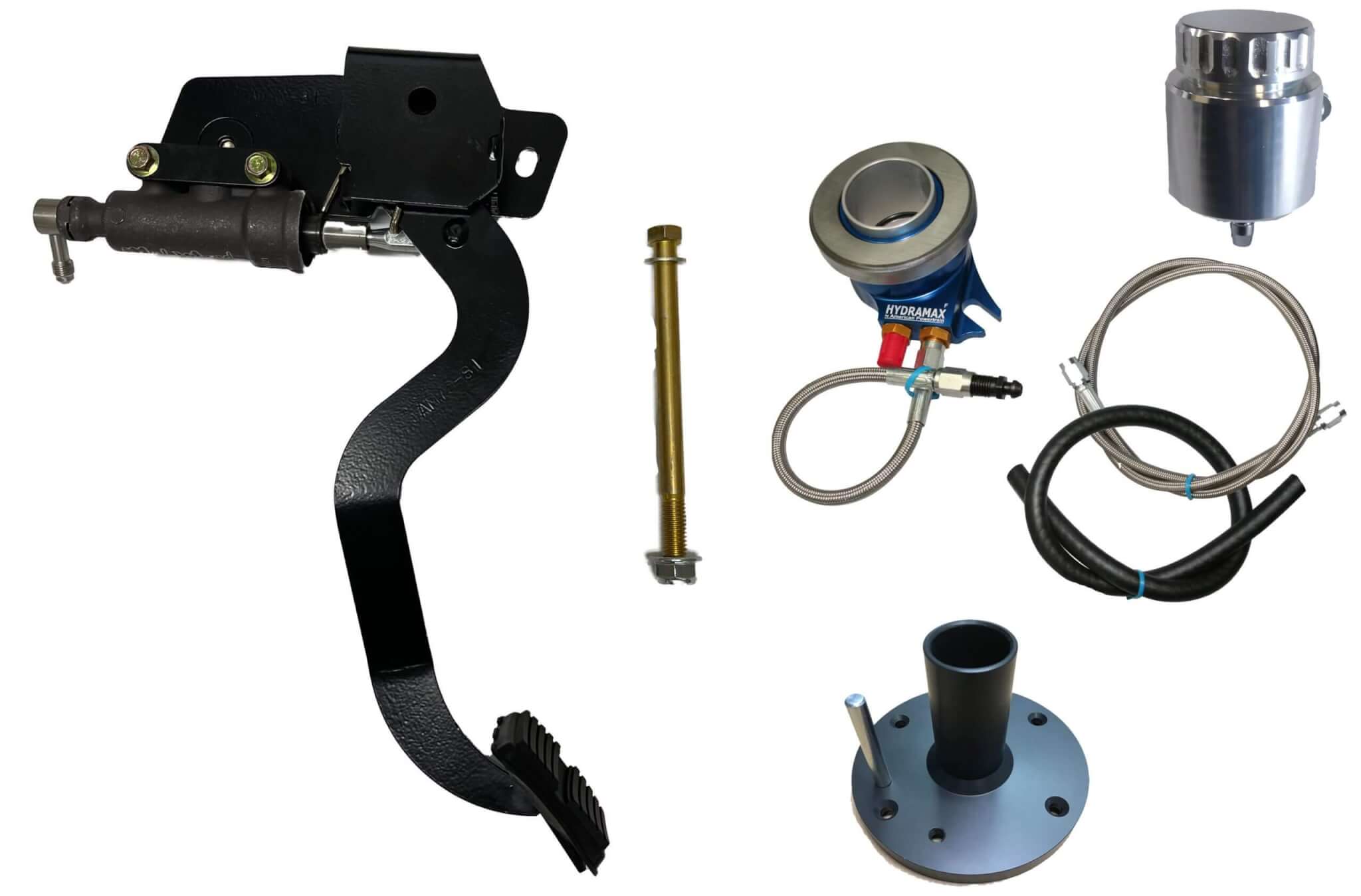 1970-81 Chevrolet Camaro Pontiac Firebird Trans Am Hydraulic Clutch Conversion Kit with Clutch Pedal for Tremec 6-speed, Magnum and T-56