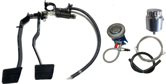 1968-82 Chevrolet Corvette C3 Hydraulic Clutch Conversion Kit with Malwood Clutch Pedal for TKX, TKO and Muncie