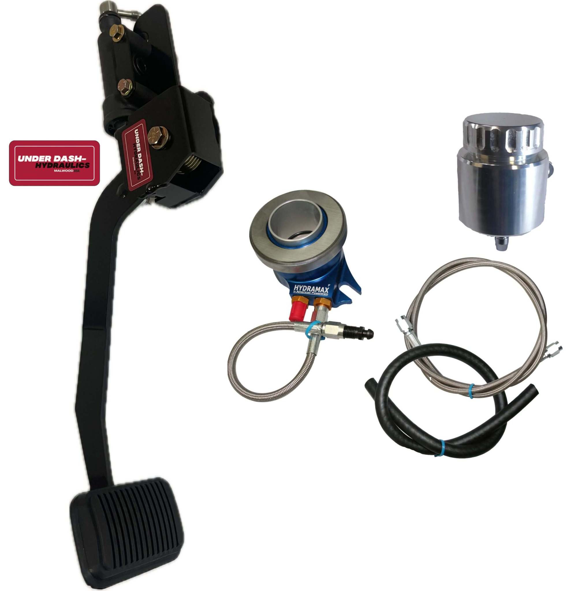 1969-70 Ford Mustang with power brake Hydraulic Clutch Conversion Kit with Underdash Hydraulics Clutch Pedal for TKX, TKO, T-5 and Magnum 6-Speed, T-56