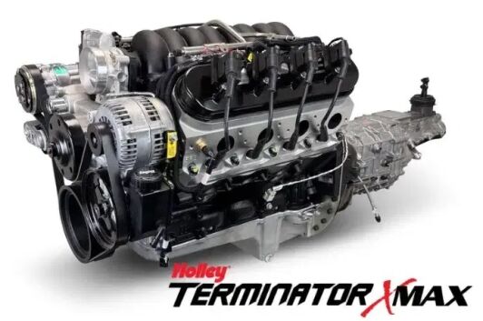 BluePrint Engines GM LS 376 c.i. Engine and Tremec TKX 530 Horsepower Standard Edition Builder Series Natural Pulley Kit Holley Terminator X EFI System