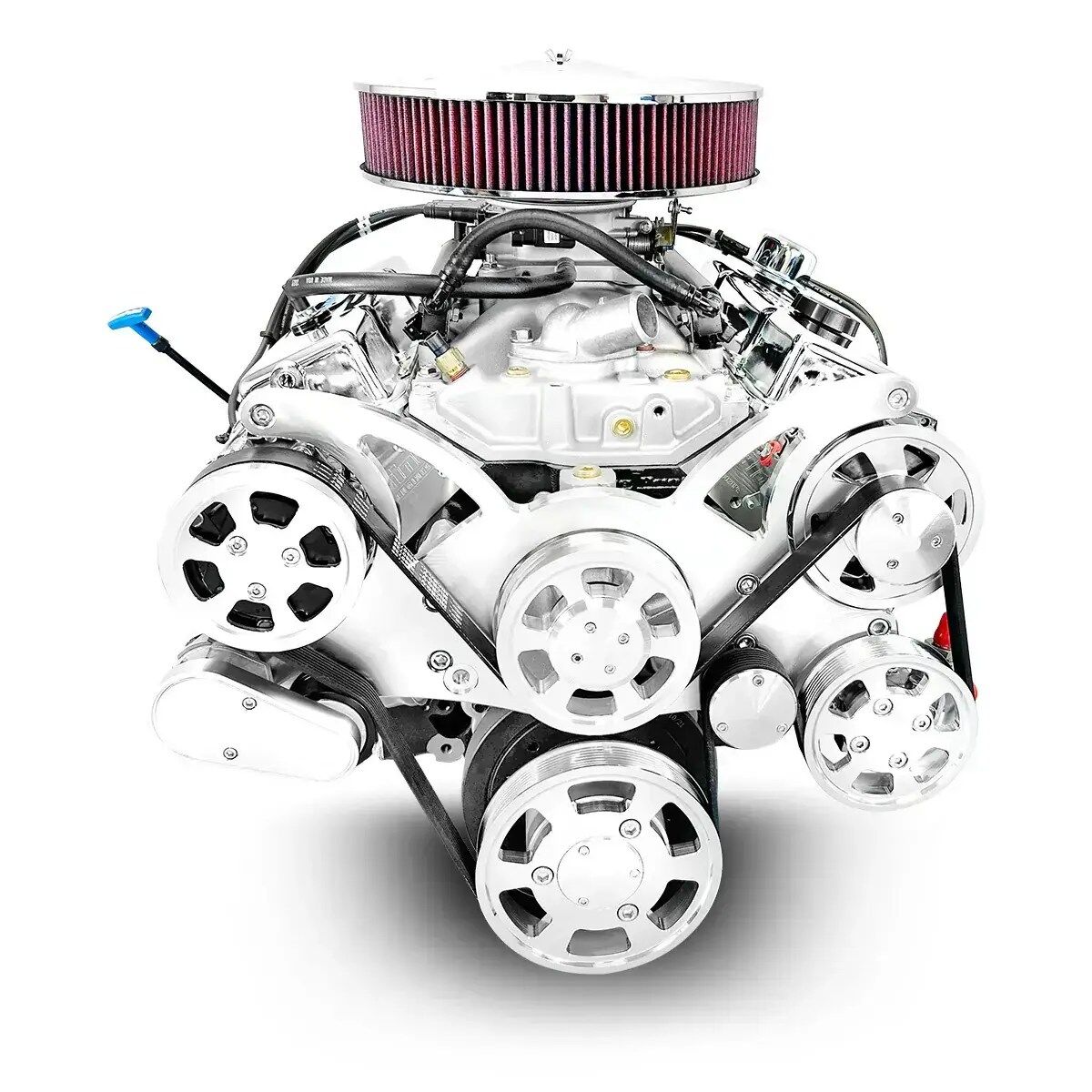 GM Small Block Compatible 400 c.i. Engine - 500 Horsepower - Deluxe Dressed - Polished Pulley Kit - Multi-Port Fuel Injected - Image 2