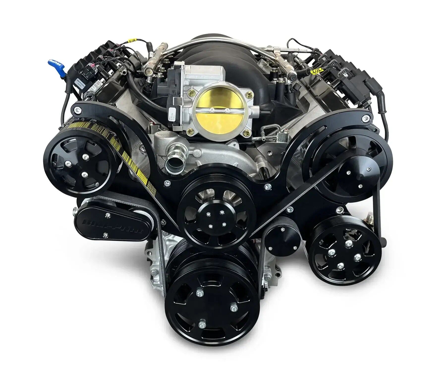 GM LS Compatible 376 c.i. Pro Series Engine - 530 Horsepower - Deluxe Dressed - Black Pulley Kit - Holley Terminator X EFI System - Image 2