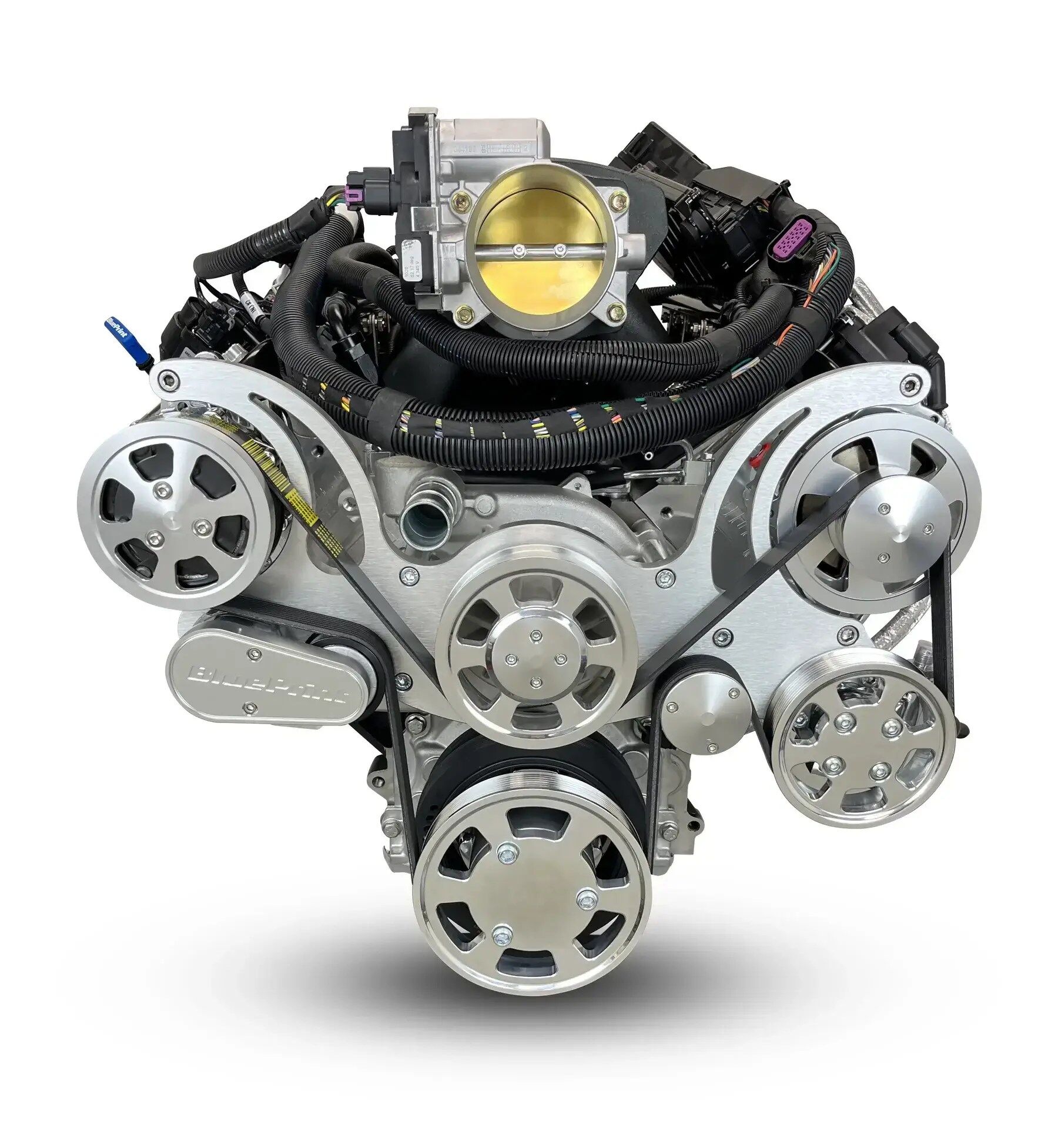 GM LS Compatible 376 c.i. Pro Series Engine - 525 Horsepower - Deluxe Dressed - Polished Pulley Kit - Holley Terminator X EFI System - Image 2