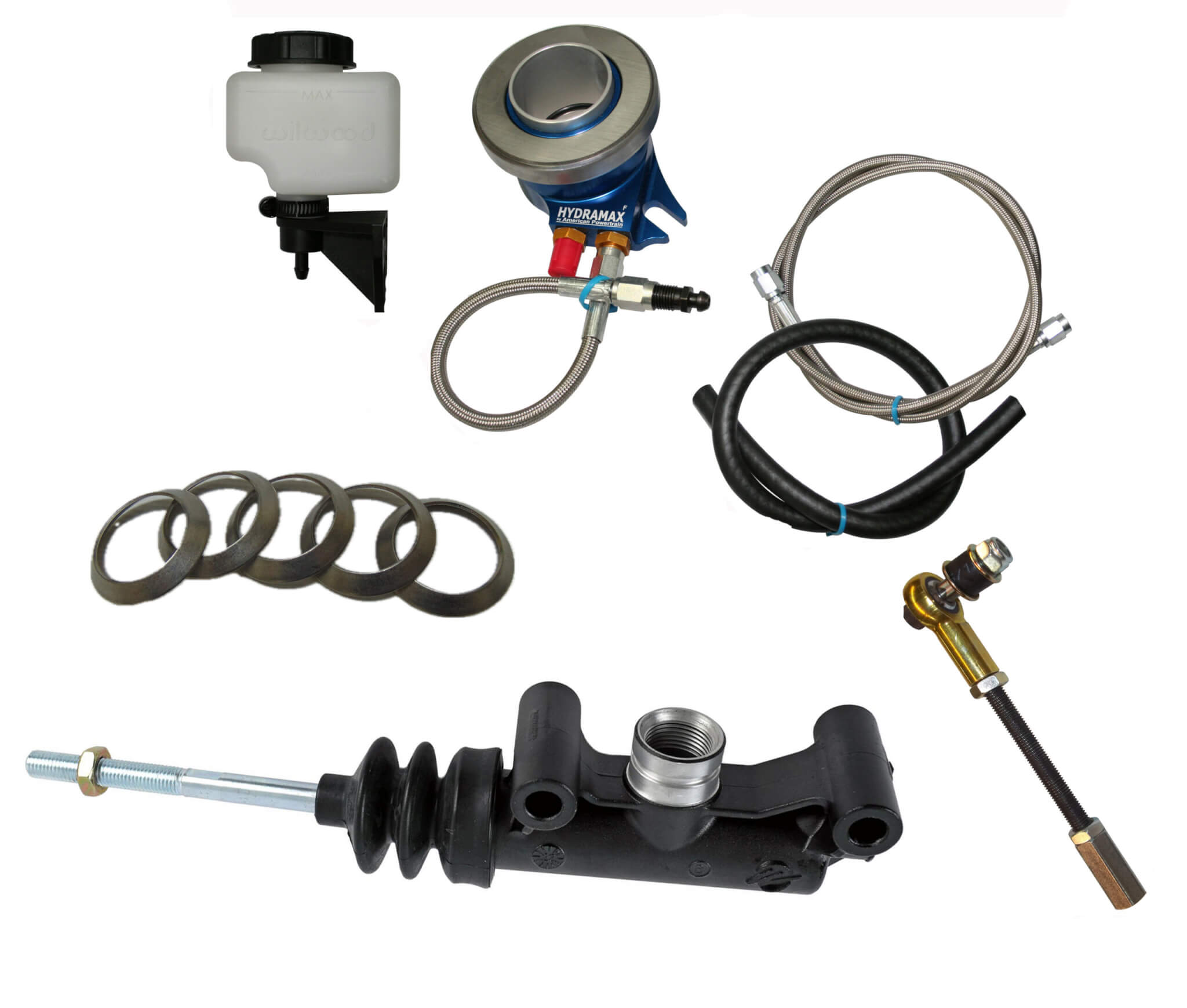 HYDRAMAX Hydraulic Clutch Actuator System for TKX/TKO/Muncie/T10/Saginaw/Richmond/Jericho/T5/Lenco For Floor Mounted Pedals