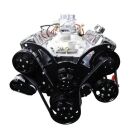 GM Big Block Compatible 496 c.i. Engine - 600 Horsepower - Deluxe Dressed - Black Pulley Kit - Carbureted - Image 3