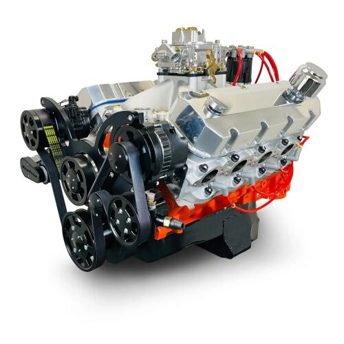 GM Big Block Compatible 540 c.i. Pro Series Engine - 670 Horsepower - Deluxe Dressed - Black Pulley Kit - Carbureted