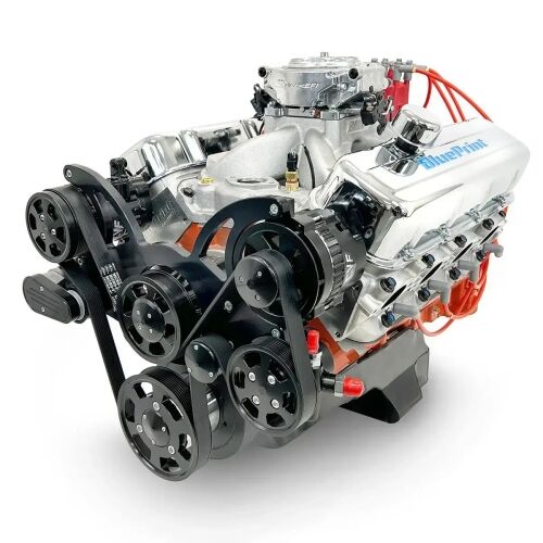 GM Big Block Compatible 502 c.i. Pro Series Engine - 627 Horsepower - Deluxe Dressed - Black Pulley Kit - Fuel Injected