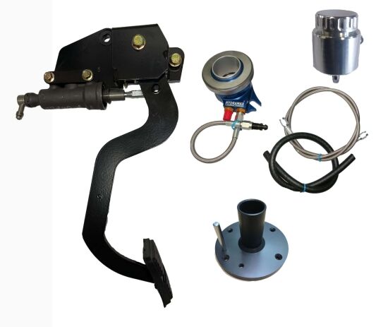 1967-69 Chevrolet Camaro Pontiac Firebird Trans Am Hydraulic Clutch Conversion Kit with Clutch Pedal for Tremec 6-speed, Magnum and T-56