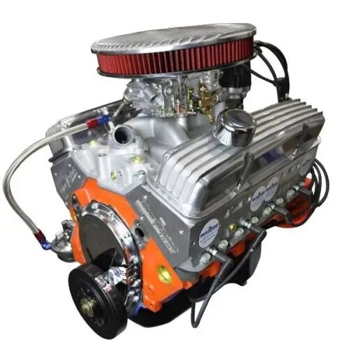 GM Small Block Compatible 383 c.i. Low Profile Engine - 436 Horsepower - Deluxe Dressed - Carbureted