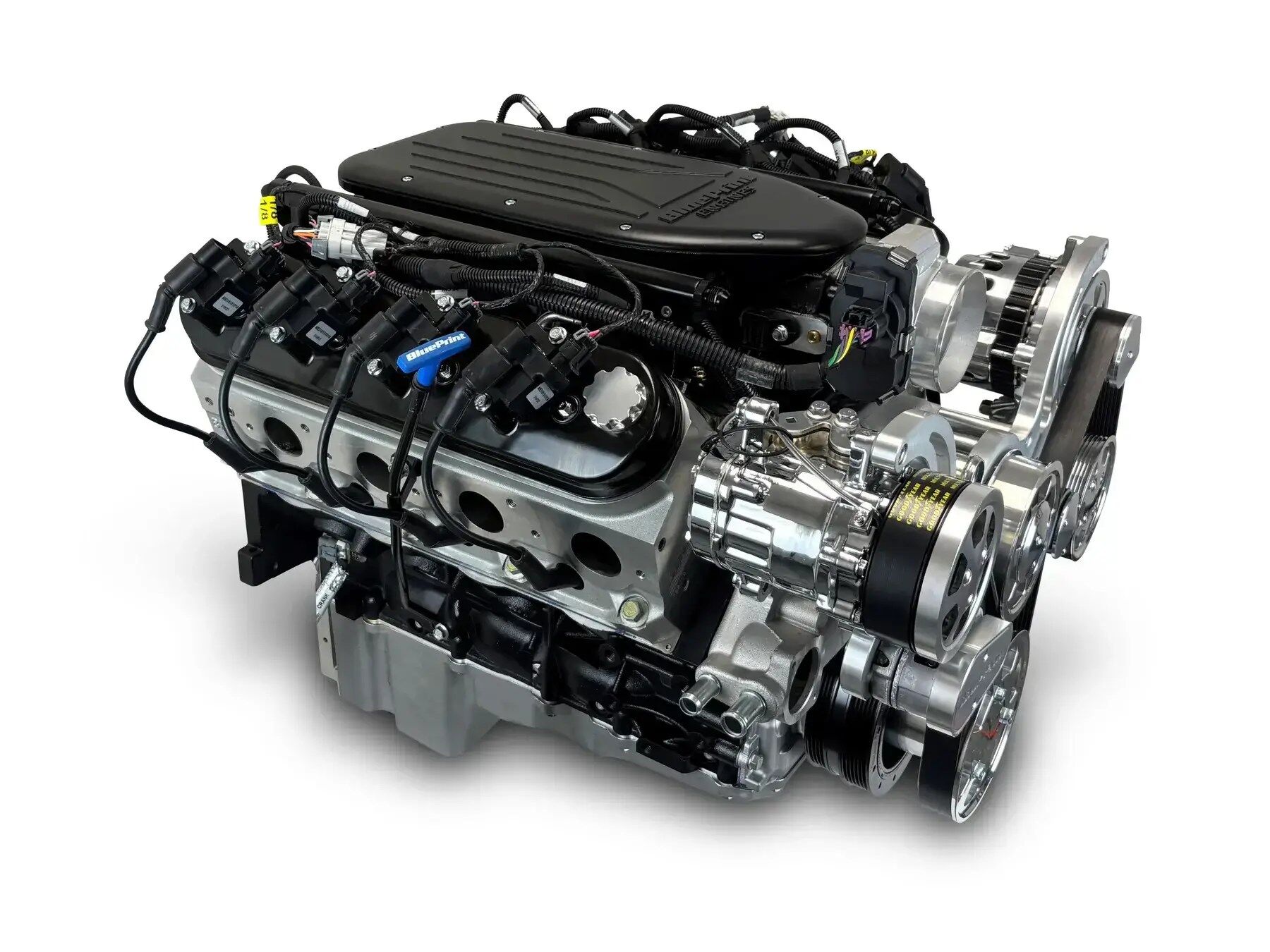 GM LS Compatible 376 c.i. Pro Series Engine - 510 Horsepower - Deluxe Dressed - Polished Pulley Kit - Holley Terminator X EFI System - Image 3
