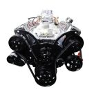 GM Big Block Compatible 496 c.i. Engine - 600 Horsepower - Deluxe Dressed - Black Pulley Kit - Carbureted - Image 3