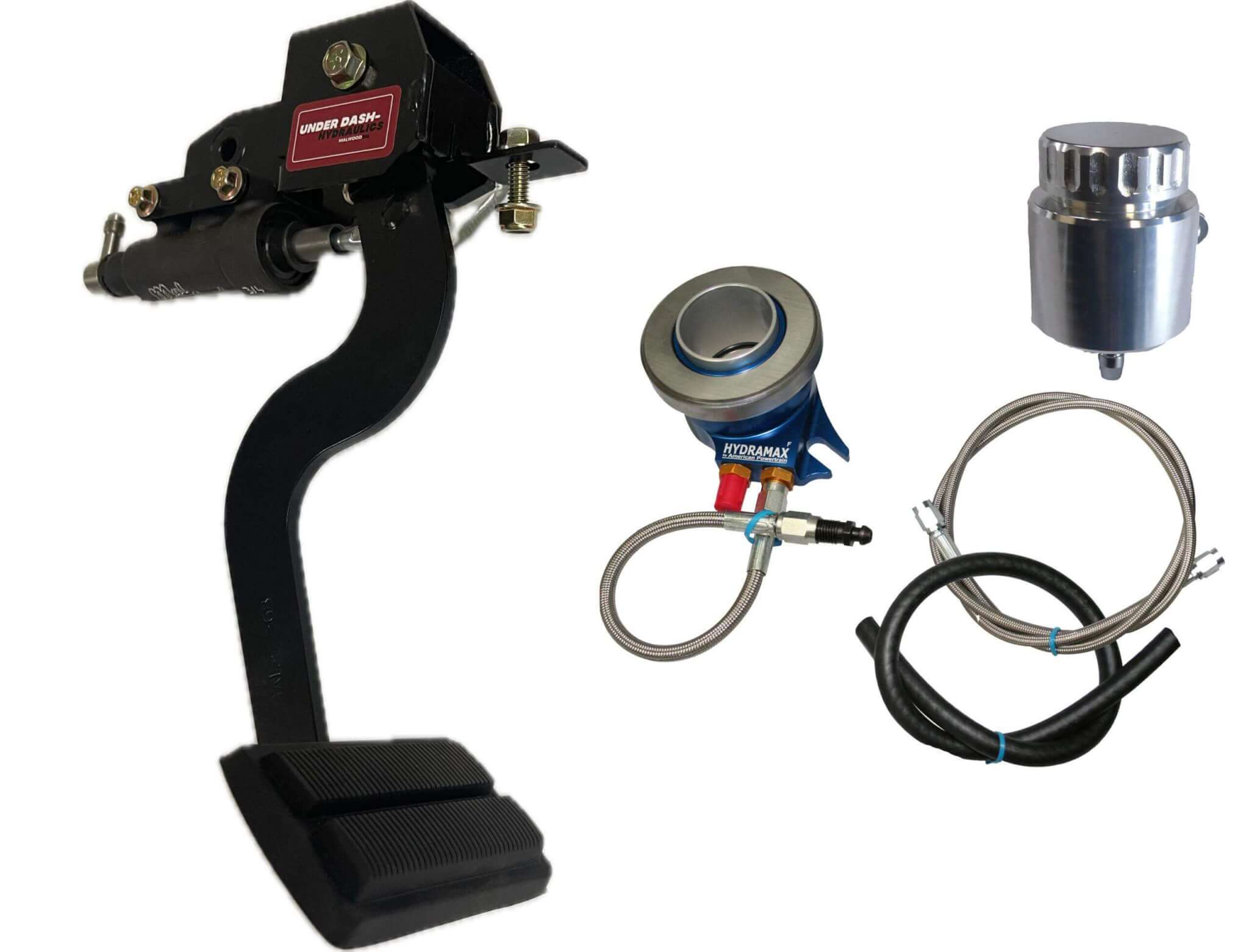 1965-68 Ford Galaxy Hydraulic Clutch Conversion Kit with Underdash Hydraulics Clutch Pedal for TKX, TKO, T-5 and Magnum 6-Speed, T-56