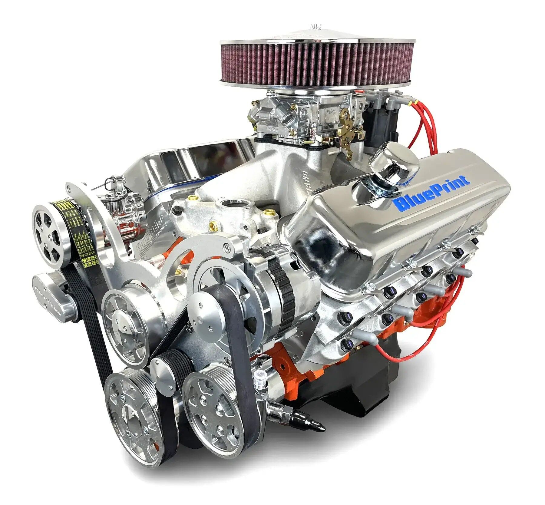 GM Big Block Compatible 540 c.i. Pro Series Engine - 670 Horsepower - Deluxe Dressed - Polished Pulleys - Carbureted