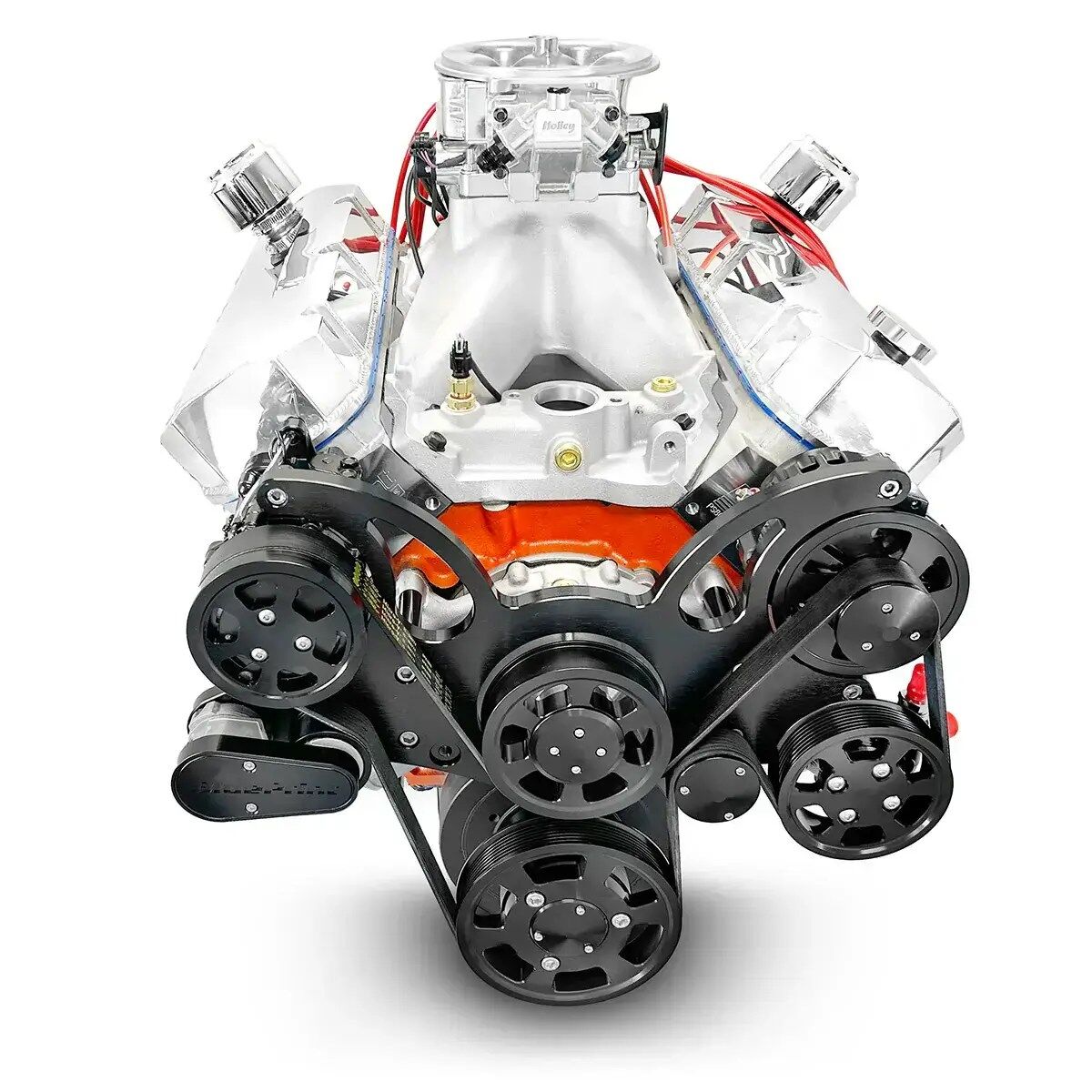 GM Big Block Compatible 632 c.i. Pro Series Engine - 815 Horsepower - Deluxe Dressed - Black Pulley Kit - Fuel Injected - Image 2