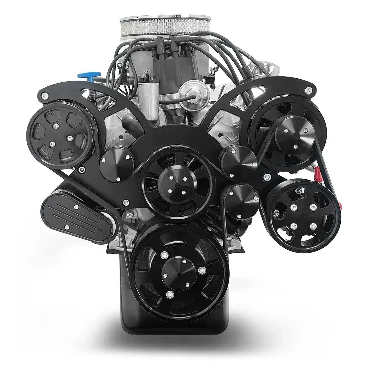 Ford Small Block 347 c.i. Engine - 415 Horsepower - Deluxe Dressed with Black Pulley Kit - Front Sump Oil Pan-Fuel Injected - Image 2